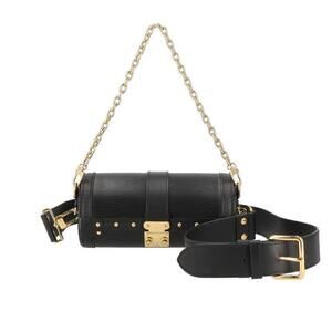 Louis Vuitton Papillon Shoulder Bag Epi Leather Noir Black